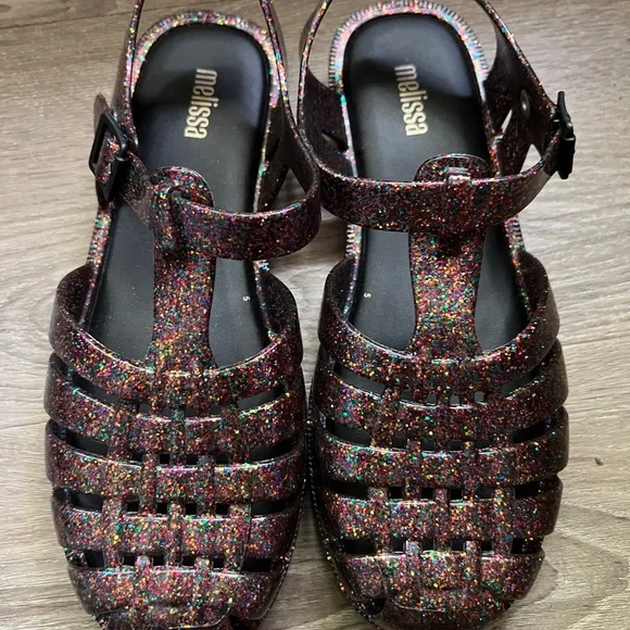 Colorful Glitter Jelly Sandals - Picture 3 of 6